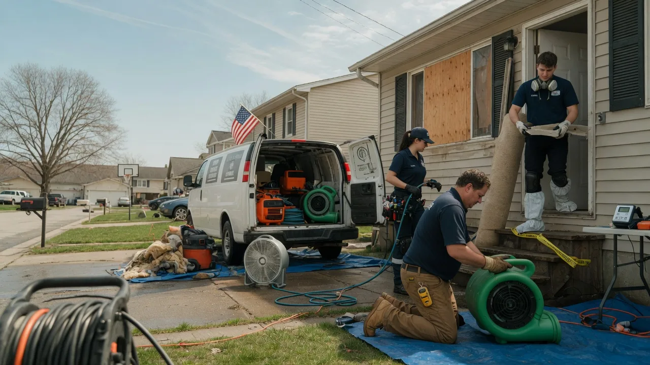 Water Damage Restoration in Middle Point, OH near me